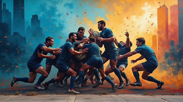Affiche rugby : l'art mural sportif pour les passionnés du ballon ovale